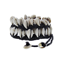 Double Row Shell & Rope Belt with Braided Edge