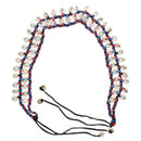 Double Row Shell & Rope Belt with Braided Edge