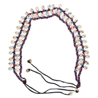 Double Row Shell & Rope Belt with Braided Edge