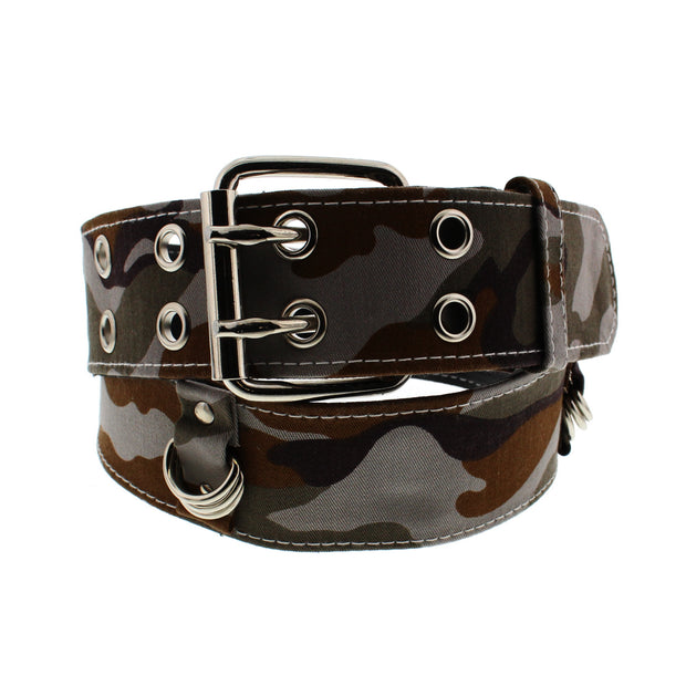 Wide Urban Camouflage Belt with Rings