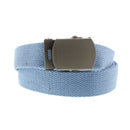 Canvas Webbing Belt with Shiny Silver Slider Buckle