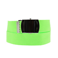 Canvas Webbing Belt with Shiny Silver Slider Buckle