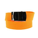 Canvas Webbing Belt with Shiny Silver Slider Buckle