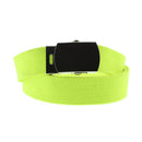 Canvas Webbing Belt with Shiny Silver Slider Buckle
