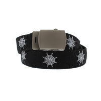Cobweb Canvas Webbing Belt with Slider Buckle