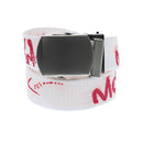 Graffiti Print Canvas Webbing Belt with Slider Buckle