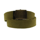Extra Wide Canvas Webbing Belt with Antique Slider Buckle