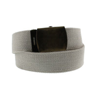 Extra Wide Canvas Webbing Belt with Antique Slider Buckle