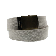 Extra Wide Canvas Webbing Belt with Antique Slider Buckle (Length - 120cm, Width - 3.8cm)