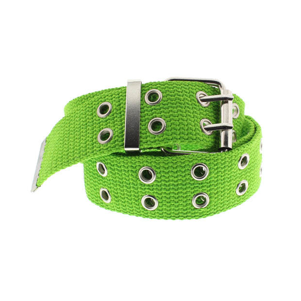 Canvas Webbing Belt with 2 Row Eyelets