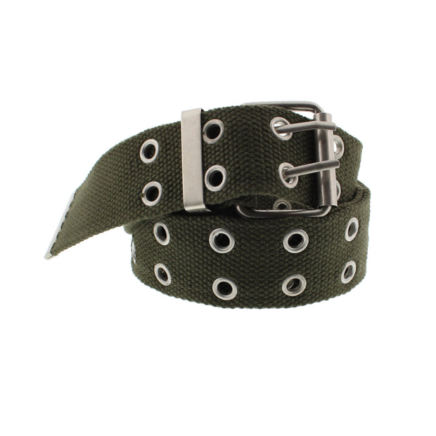 Canvas Webbing Belt with 2 Row Eyelets