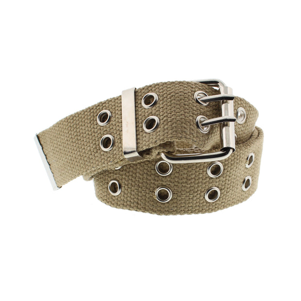 Canvas Webbing Belt with 2 Row Eyelets