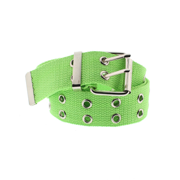 Canvas Webbing Belt with 2 Row Eyelets