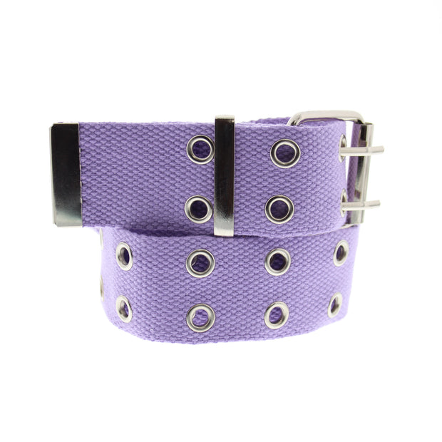 Canvas Webbing Belt with 2 Row Eyelets