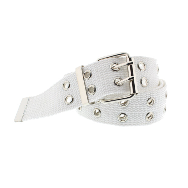 Canvas Webbing Belt with 2 Row Eyelets