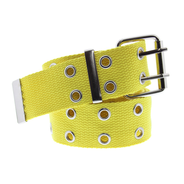 Canvas Webbing Belt with 2 Row Eyelets