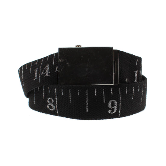 Measuring Tape Canvas Webbing Belt with Slider Buckle