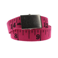 Measuring Tape Canvas Webbing Belt with Slider Buckle