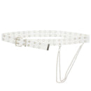2 Row Eyelets Belt with Double Chain