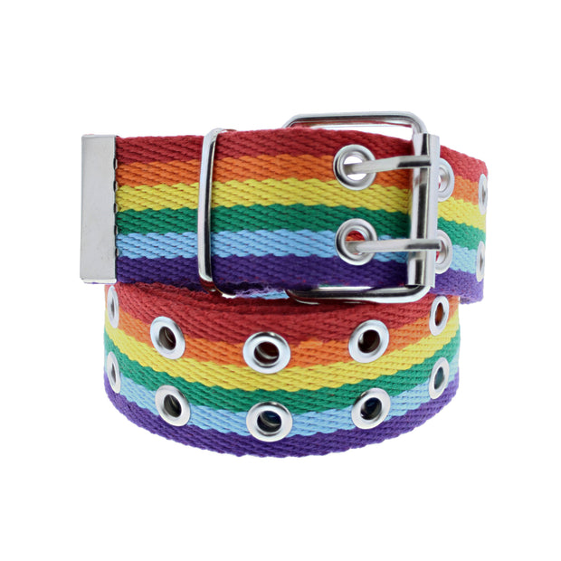 Adjustable Rainbow Double Eyelet Belt