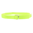 Canvas Webbing Belt with Shiny Silver D-Ring Buckle