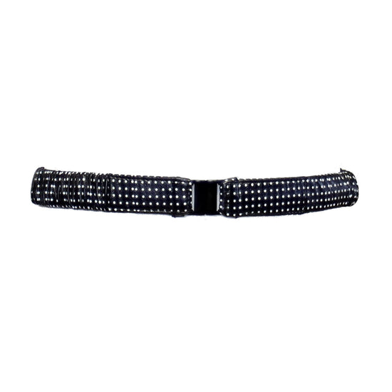 Polka Dot Skinny PVC Elasticated Waist Belt