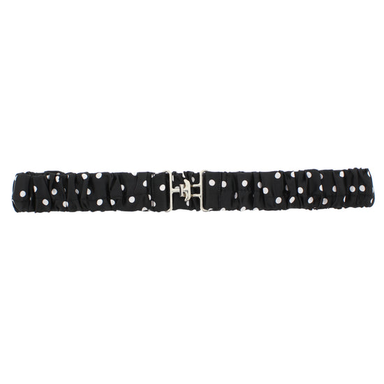 Polka Dotted Ruched Satin Elasticated Waist Belt