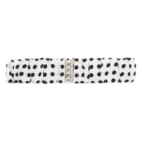 Polka Dotted Ruched Satin Elasticated Waist Belt