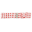 Polka Dotted Ruched Satin Elasticated Waist Belt