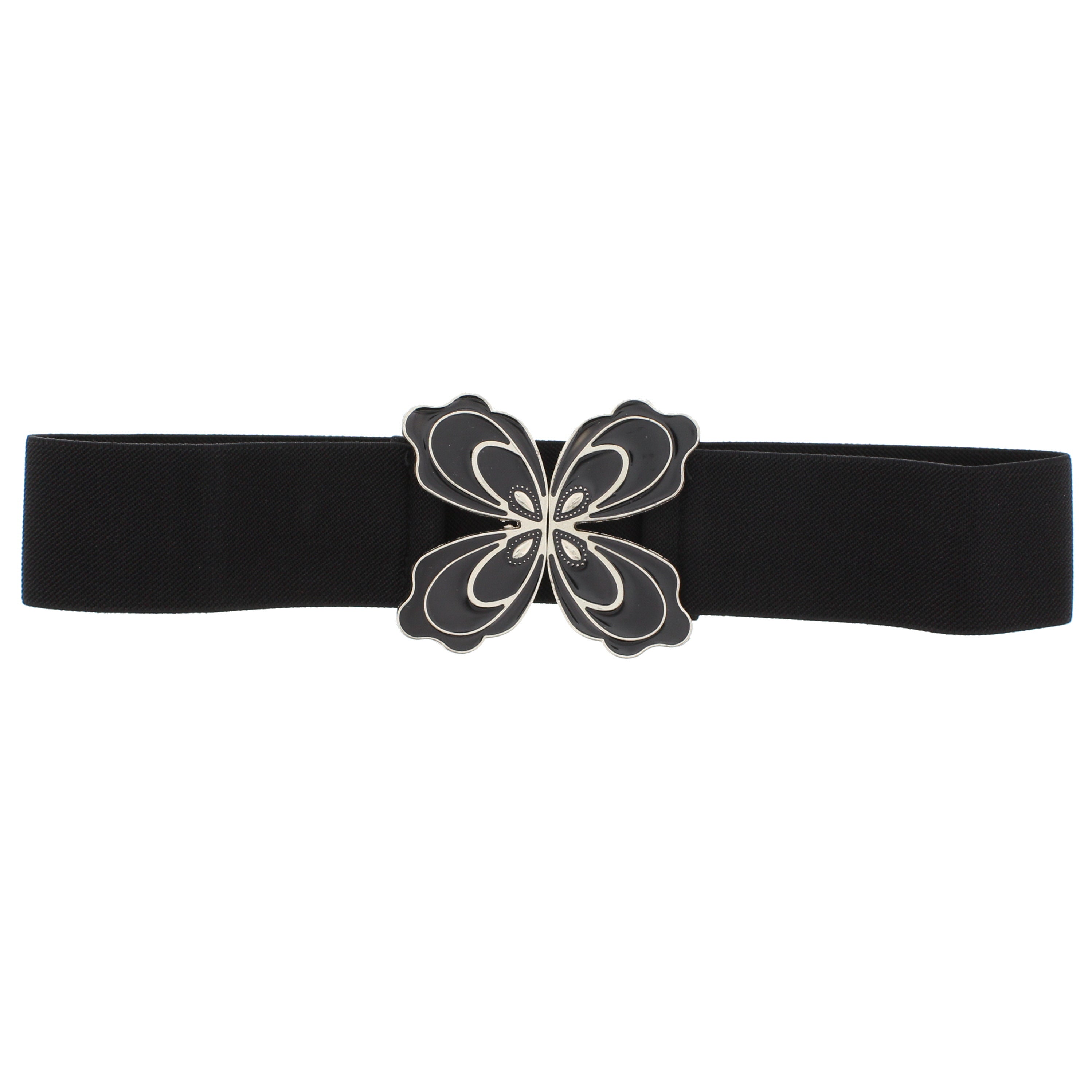 Butterfly Buckle  Elasticated Waist Belt