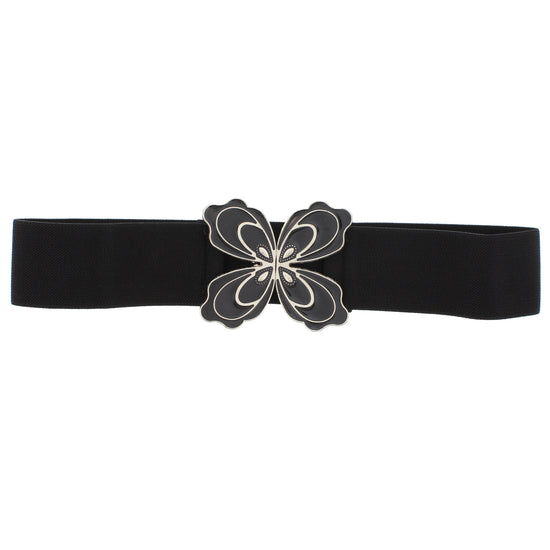 Butterfly Buckle  Elasticated Waist Belt