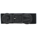 Elasticated Waist Belt with Patent Shiny Buckle