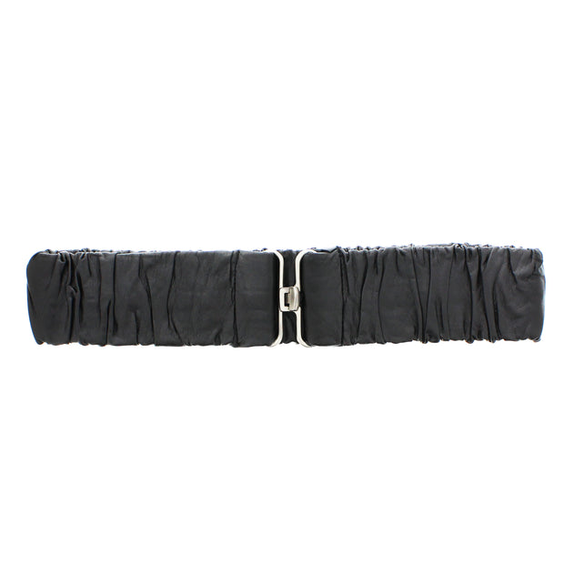 6cm Elasticated Foil Effect PU Waist Belt