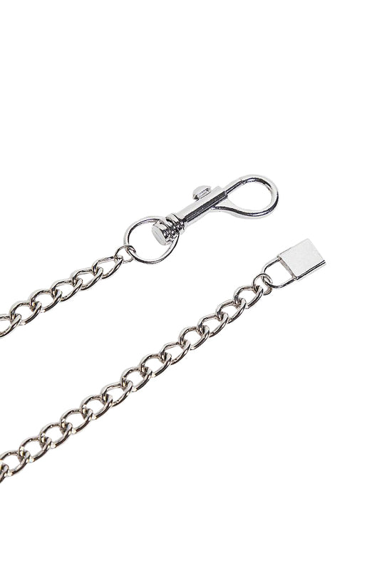 Silver Chain Belt with Padlock