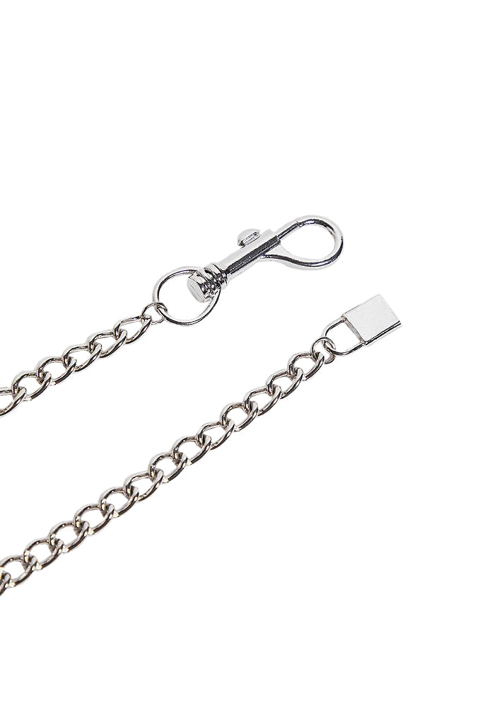 Silver Chain Belt with Padlock