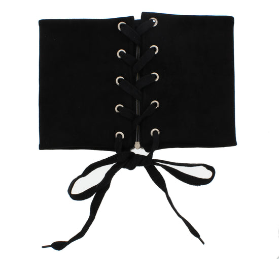 Suede Waist Lace Up Corset Belt
