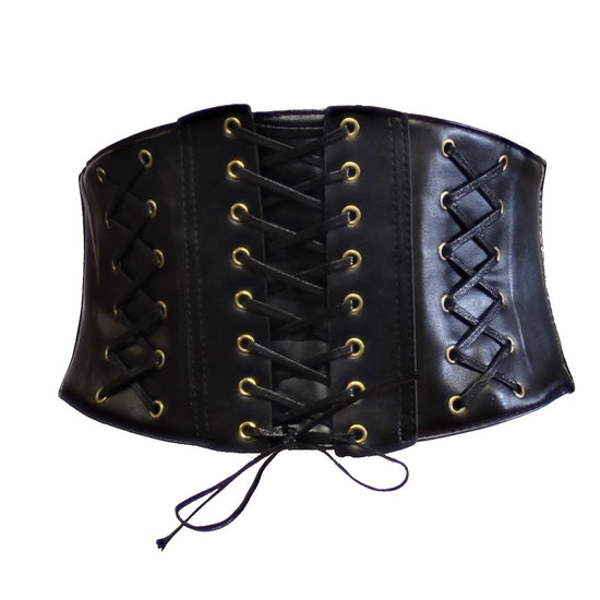 Very Wide Elasticated Waist Lace Up Corset Belt