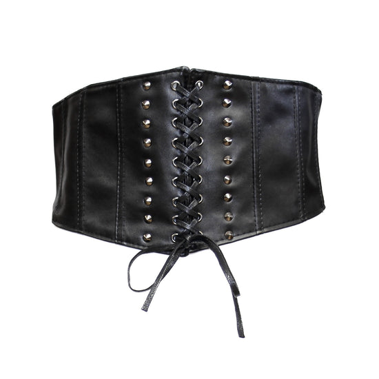 Very Wide Elasticated Waist Lace Up Corset Belt