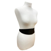 Black Wrap Round Waist Belt with Rings