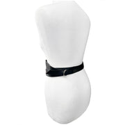 11cm Black Wrap Round Waist Belt with Rings