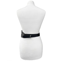 Black Wrap Round Waist Belt with Rings