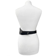 11cm Black Wrap Round Waist Belt with Rings