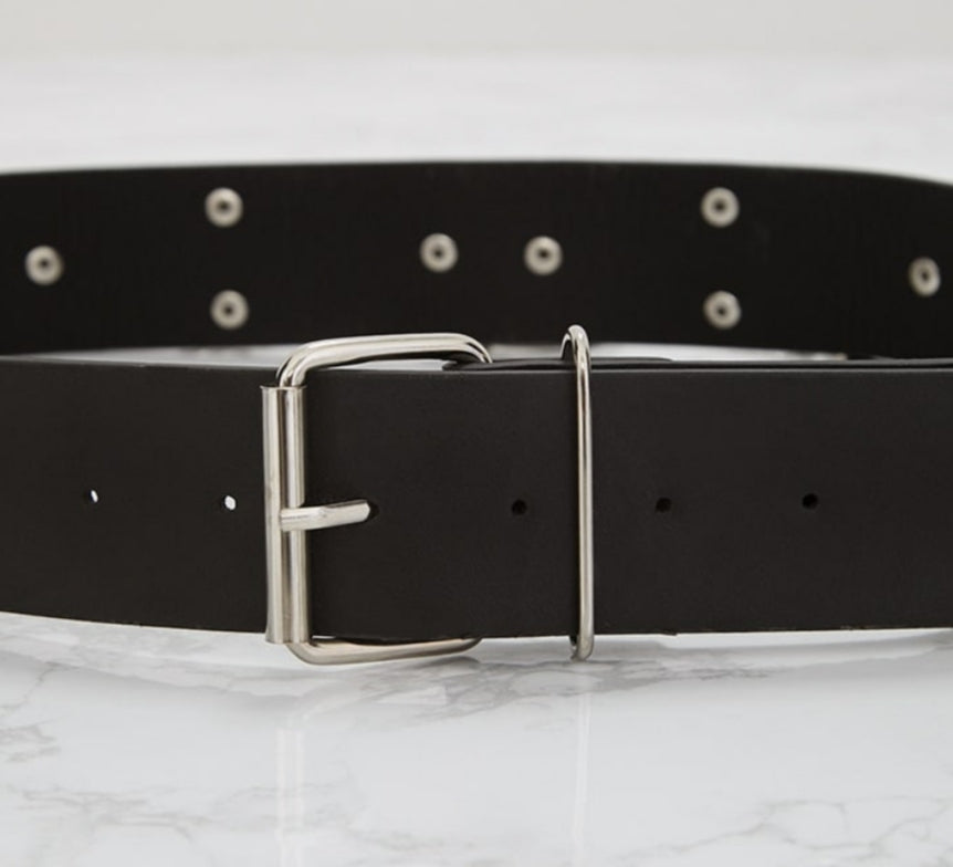 PU Belt with Rings & Chains