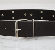 Black PU Belt with Rings & Chains