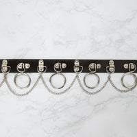 PU Belt with Rings & Chains