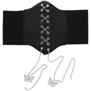 Metal Chain Corset Waist Belt with Butterfly Charms