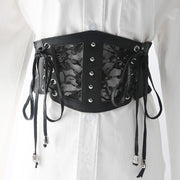 Floral Lace Corset Waist Belt