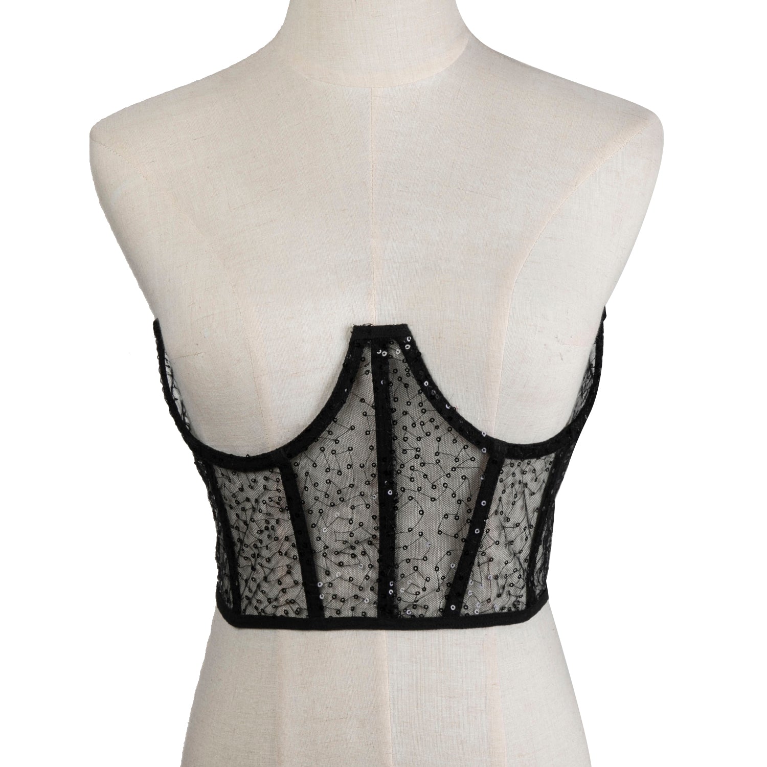 Sequins & Lace Underbust Corset