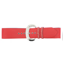 Wide PU Belt with Large Silver Buckle & Studded Holes