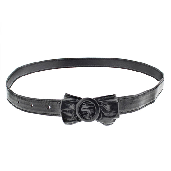 Bow Retro Waist Belt With a Round Buckle